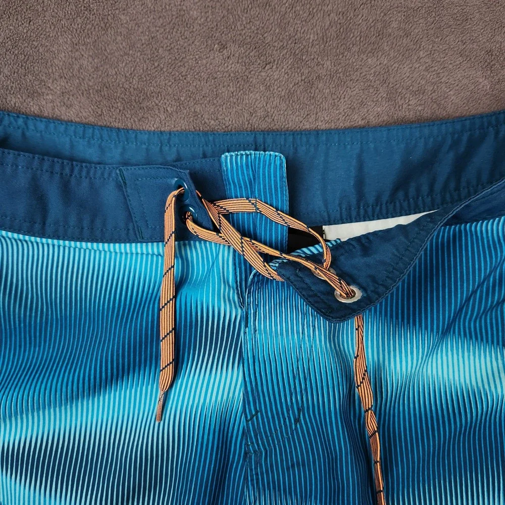 Nike Vapor Board Shorts Mens 32 Medium Blue Stretch Unlined Swim Trunks NESS7459